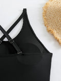 2026 Sexy Strappy Swimsuit One Piece Solid Swimwear Women Bathers Bathing Swimming Swim Suit Female Summer Beachwear