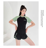 Swimsuit Women's Plus Size Two-piece Split Style Sports Style Conservative Slimming Hot Spring Ins Style Full Body Professional