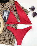 2026 Asymmetric One Shoulder Bikini Women Swimsuit Female Swimwear Two Pieces Bikini Set Hollow Out Bathing Suit Swim Beach Wear