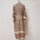 Printed Long Sleeve Crochet Knitted Cardigan Tunic Beach Cover Up Cover-ups Beach Dress Beach Wear Beachwear Female Women K7203