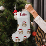 Custom Christmas Stocking 2026 Personalized Name Photo Christmas Socks Gift Bag For Christmas Tree Decorative Pendant