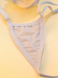 Mini-Bikini Sexy Lingerie,Suspenders Jumpsuit,Added An Adjustable Belt, Featuring Kawaii Bow-Knot,Erotic Swimsuit
