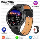 BOXUXING 2026 New GPS Sports Smart Watch Men 360*360 AMOLED Screen Heart rate Bluetooth Call IP67 Waterproof Man Smartwatch Man