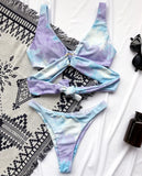 Sexy Adjustable Rings Cross Bandage Bikini Female Swimsuit Women Swimwear Two-pieces Bikini set Bather Bathing Suit Swim Lady