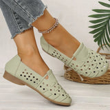 Concise Solid Hollow Flat Shoes for Women Summer Comfortable Shallow Women's Flat Shoes Slip On Walking Woman Flats Shoes