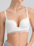 Sexy French lingerie for women without steel rings Push-up bra with a U-back design for enhanced support and an open-back