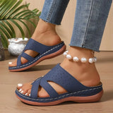 2026 Women Wedge Sandals Premium Orthopedic Open Toe Sandals Vintage Anti-Slip Leather Casual Female Platform Retro Shoes