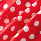 Fashion Summer Mini Skirt Women Dots Print Side Ties Low Waist A Line Skirts for Parties and Casual Wear