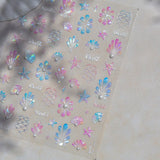 5D Deep Sea Fish Nail Art Stickers Shimmery Bubble Colorful Marine Life Nail Decals Summer Ocean Self Adhesive Manicure Decal