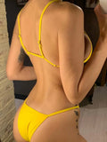 Extreme String Adjustable Strap Brazilian Bikini Female Swimsuit Women Swimwear Two-Pieces Bikini Set Bather Bathing Suit V516
