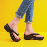 Thick Sole Wedges Flip Flops For Women 2025 Summer Clip  Platform Sandals Woman Non-slip Beach Slippers Girls Outdoor Slides