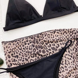 2026 Sexy Bikini Set 3-Piece Swimwear Swimsuit Women Bikinis Set Bathing Suit Beach Bikini Female Leopard Cover Up Bikinis Mujer