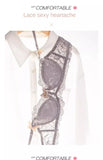 MOYISU French Romance Breathable and Comfortable Breathable Sexy Lace Not Empty Cup Bra Set Pure Desire Girl Super Beautiful