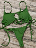Sexy Hollow Out Micro Thong Bikini Women Swimwear Female Swimsuit Two-pieces Bikini Set Brazilian Bather Bathing Suit Swim Lady