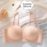 Hot Sale Japanese Style Seamless Underwear, Small Chest Gathered Push-Up Bra for Teens, Pure Sensual Wireless Bralette MOYISU