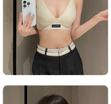 MOYISU Japanese Silky-Tech Bralette - Traceless Wireless Summer Bras for Small Chest Pull Together Soft Support Back Tuck Design