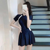 One Piece Swimsuit Skirt Style Plus Size Slimming and Belly Covering Style Hot Spring Bikini Swimsuit for Women
