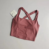 Women's Shock Absorbing Sports Bra Gathered Design Running Fitness Vest Underwear Quick Dry Comfortable Bra for Active Women