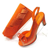 Doershow new fashion Italian Shoes And Bag Sets For Evening Party With Stones Italian Leather Handbags Match Bags! 1-6