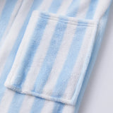Women Fall Winter Warm Shawl Collar Robe Soft Long Sleeve Pocket Robe Spa Bathrobe Sleepwear Loungewear