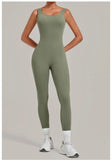 Women's Seamless Yoga Jumpsuits Fitness Sports Hip-lifting Beauty Back Sleeveless One-Piece Training Workout Running Bodysuits