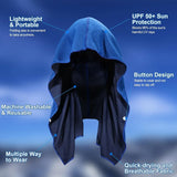 Summer Cooling Hoodie Towel Sweat-absorbent Cool Anti-UV Cycling Soft Cold Sensing Quick-drying Scarf for Fitness Hiking Fishing