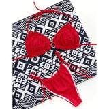 Sexy Ruffled Frilled Pleated Ruched Bikini Women Swimwear Female Swimsuit Two-pieces Bikini Set Bather Bathing Suit Swim V3239