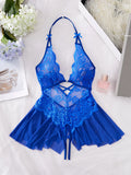 Womens Lace Bodysuit Halter Soft Comfortable Underwear