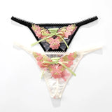 Lace Rose Sexy Thong Women Panties Girls Briefs Flower Seamless G String Underwear Low Waist Female Lingerie Intimates