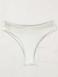 sexy metallic bandeau bikinis sets two pieces 2026 high waist thong swimsuit female bathing suit swimwear biquini tankini