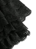 Women Lace Skorts High Waist Ruffle Layered Shorts Summer Gothic Casual Daily Short Pants Streetwear