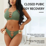 Sexy seamless underwear set push-up bra vest sports breathable push-up set