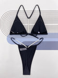 DEKA Thong Bikini Sexy String Pearls Mini Set Swimwear Women Swimsuit Female Swimming for Beach Wear for Bathing Suits