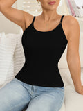 1PCS Solid Women's Camisole Tank Top Adjustable Straps Padded Camisole Women's Underwear Comfy Simple Outdoor Sports Top