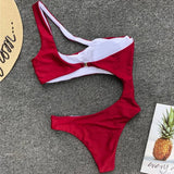 2026 Asymmetric One Shoulder Women Swimwear One Piece Swimsuit Female Monokini Bather High Cut Out Bathing Suit Swim Bodysuit