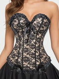 Sexy Pure Desire Casaul Style Waist Cincher Fishbone Corset Bust Support Shaping Top Front Button Lace-Up Strapless Bra Q7JI