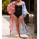 13 Colors Printed With Belt Crochet Knitted Tunic Beach Cover Up Cover-ups Beach Dress Beach Wear Beachwear Female Women K7201