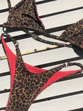 2025 Sexy Leopard Brazilian Bikini Women Swimsuit Female Thong Swimwear Two Pieces Bikini Set Mini Micro Bathing Suit Swim Lady
