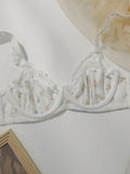 Women's Sweet Small Floral Pattern Underwear Set with Steel Hoop Crowd Push Up Suitable for Beach Vacation Wear MR3414