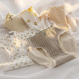 5Pcs/Set Cotton Briefs Cute Strawberry Women's Panties Breathable Female Soft Lingerie Girls Fashion Floral Underwear