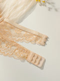 Women's full cup hanging neck push up bra without steel ring thin lace personality Lingerie beautiful back brassiere A561