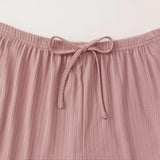 S-2XL Hot Selling Sexy Women's Summer Pajamas Set Solid Striped Halter Top And Elasticated Belted Shorts Set Thin Home Clothing