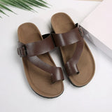 Fashion Pu Leather Clip Toe Sandals Women Summer 2025 Buckle Decor Platform Slippers Woman Thick Bottom Non Slip Flip Flops