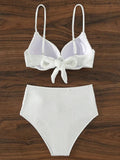 Wrinkled Bra Cup High Waist Bikini Women Swimsuit Female Swimwear Two-pieces Bikini Set Push Up Bather Bathing Suit Swim Lady