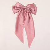 Women Girl Large Bow Hairpin Korean Headbands for Women Big Bowknot Barrettes Wedding Solid Color Ponytail Clip Hair Accessories