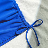 Wrinkled Knotted Shorts High Waist Bikini Female Swimsuit Women Swimwear Two-pieces Bikini Set Tankini Bathing Suit Swim Beach