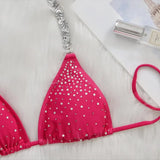 2026 New Sexy Bikini Women Rhinestones Swimwear Swimsuit Halter Bikinis Set Bathing Suit Beach Bikini Luxe Maillot De Bain Femme