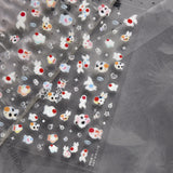 5D Deep Sea Fish Nail Art Stickers Shimmery Bubble Colorful Marine Life Nail Decals Summer Ocean Self Adhesive Manicure Decal