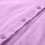 Cotton Linen Breathable And Comfortable Mid Length Oversized Button Down Half Sleeve O-neck Cardigan Casual Beach Suncreen Top