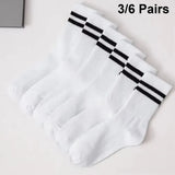 Crew Socks Breathable Mid Tube Sports Socks 3-6 Pairs